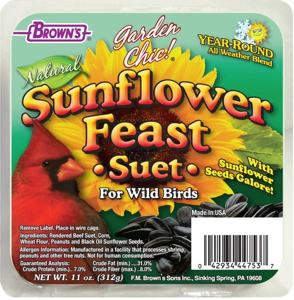 11 oz. F.M. Brown Sunflower Feast Suet - Treat